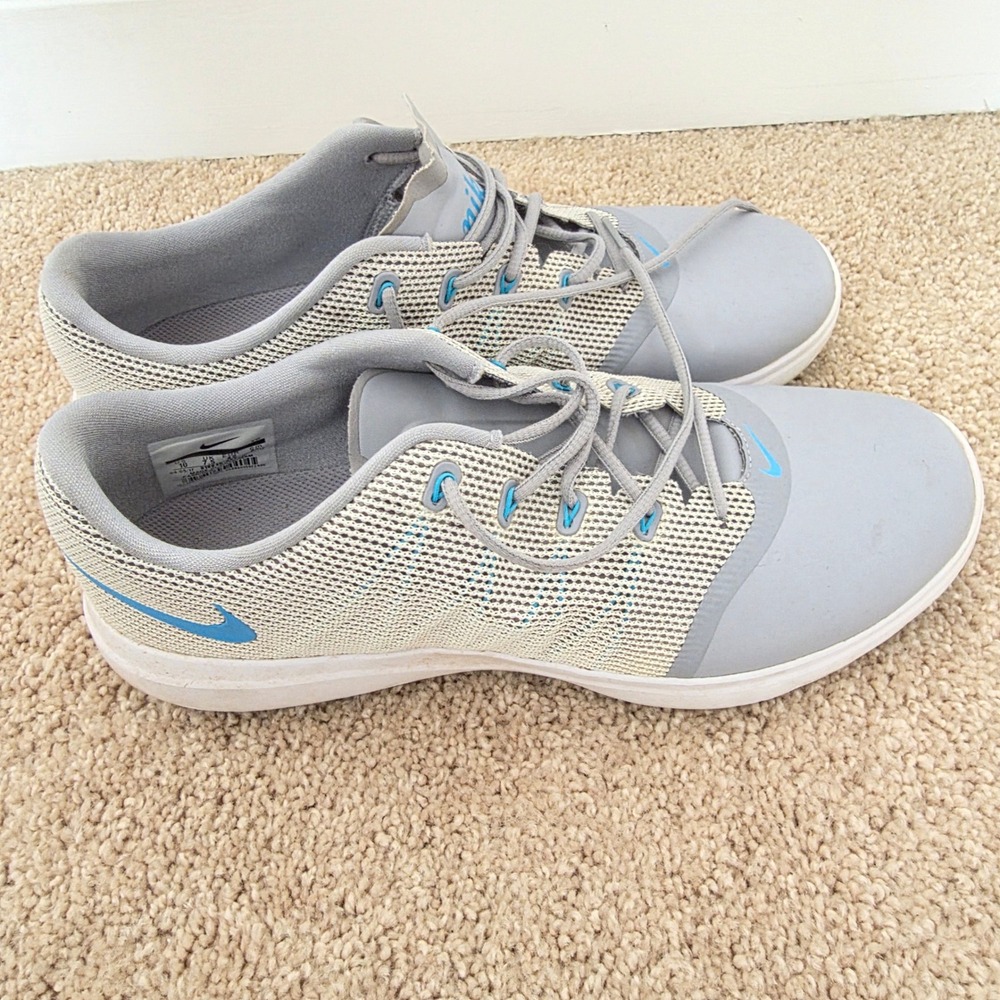 Nike Lunar Empress 2 Womens 10 Golf Shoes Wolf Grey Blue Glow 819040-003
